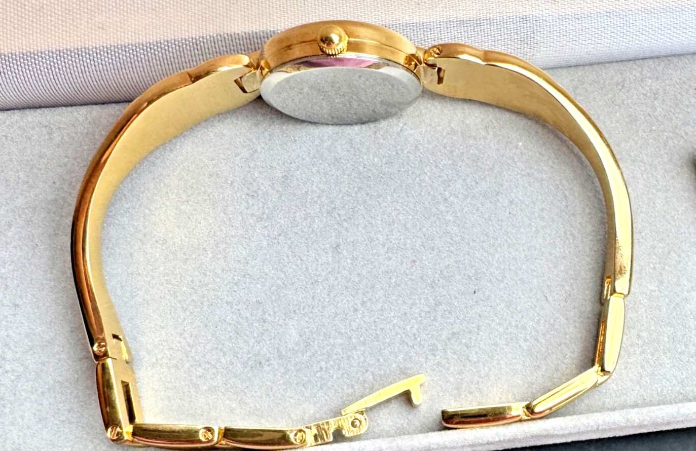 Genuine Opal Dial Watch-Petite size-Gold Plated-Vintage 1990’s-Gift Ready Case
