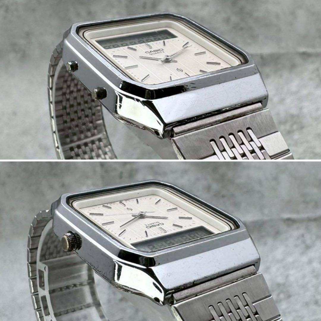 CASIO 31.9mm Used Watch Quartz Silver Dial Men’s Analog Vintage