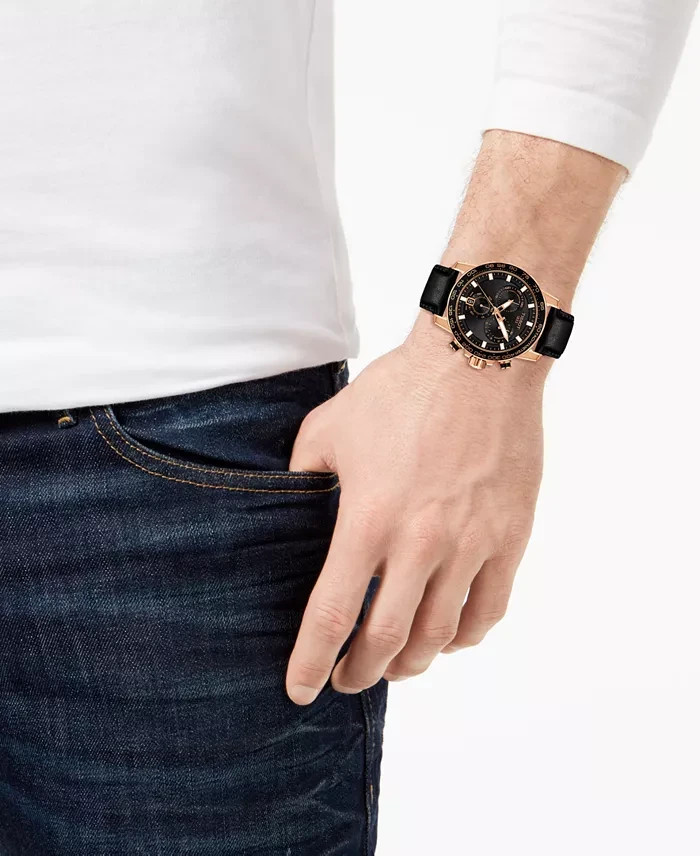 Tissot SuperSport 45.5mm Black Dial Rose Gold Case Chrono #T125.617.36.051.00