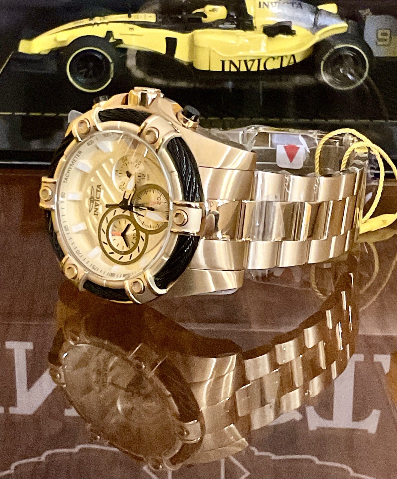 ???Invicta Bolt Ace Men’s Watch-52mm, Gold, (PF9238 ) (25515)