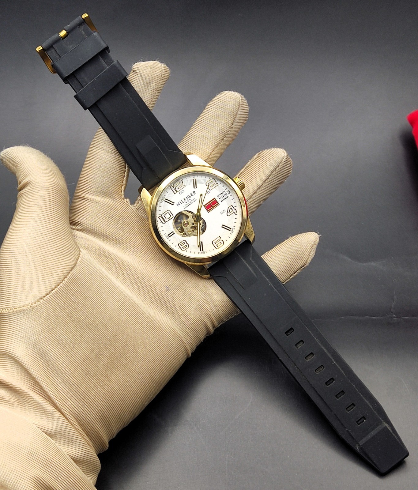 #Refurbished Amazing Tommy Hilfiger Gold Plated Automatic Men’s Wrist Watch