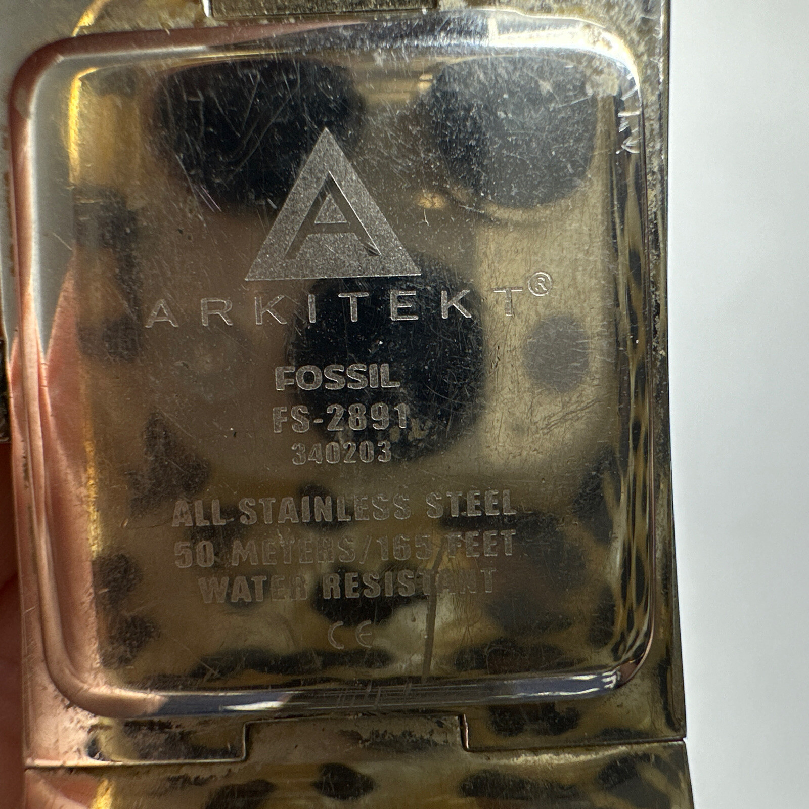 Fossil Men’s UNTESTED Arkitekt Quartz Watch FS-2891 Blue Dial Water Resist 50m