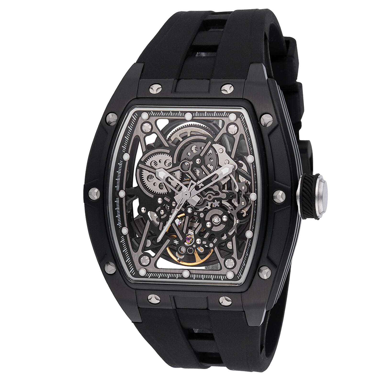 Invicta S1 Rally Automatic Men’s Watch w/ Skeleton Dial – 44mm, Black (49018)
