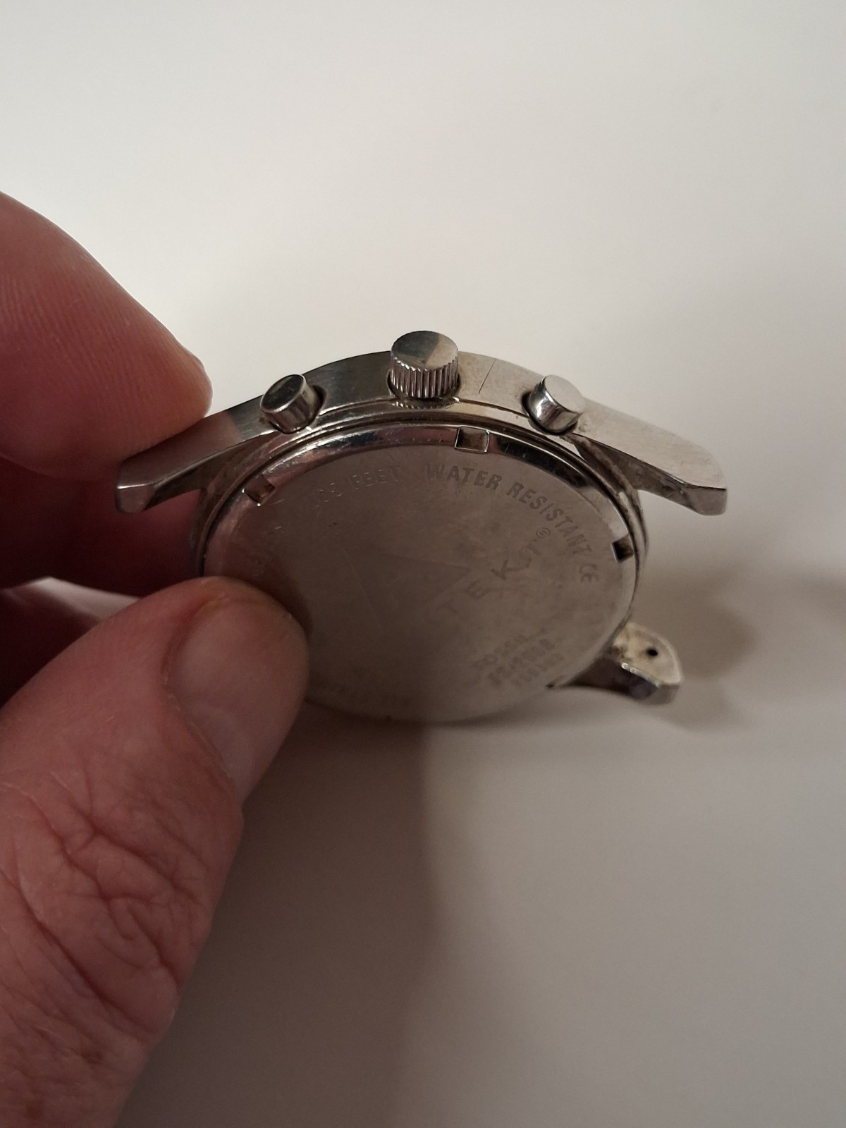 Fossil Arkitekt Quartz Chronograph Date 50m Stainless Steel Cream Dial Untested