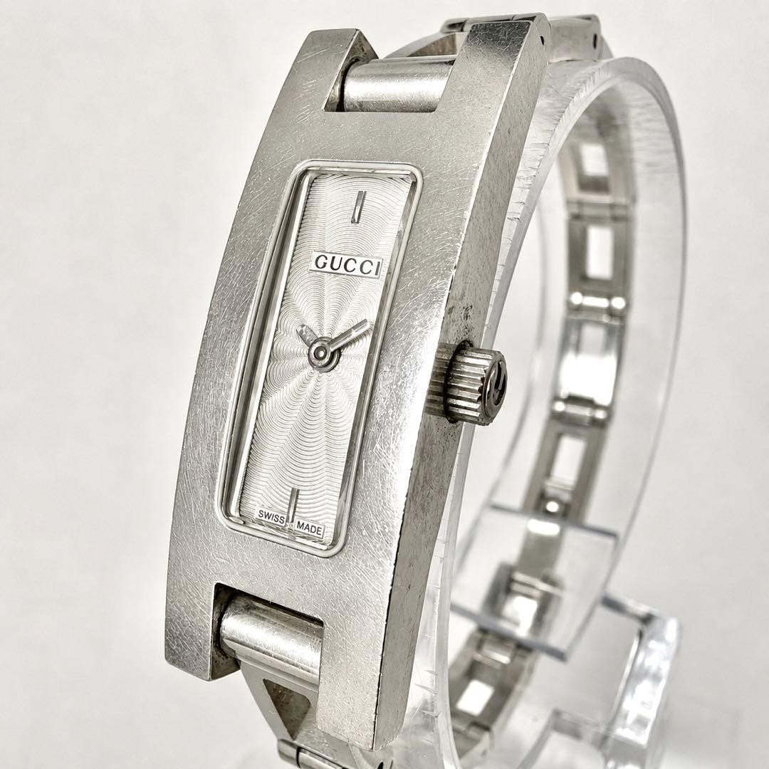 GUCCI 3900L Women’s Quartz Square Dress Watch Used Running