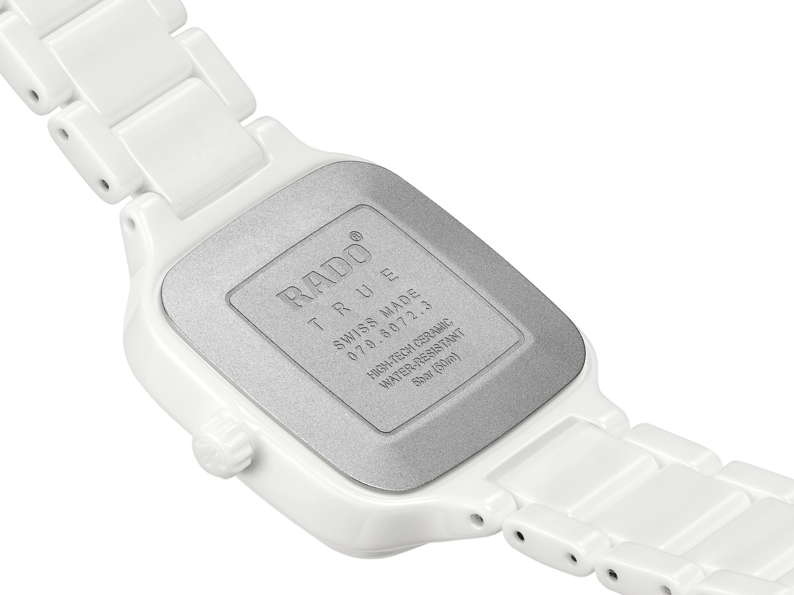 New Rado True Square White Dial Women’s High-Tech Ceramic Watch R27072012