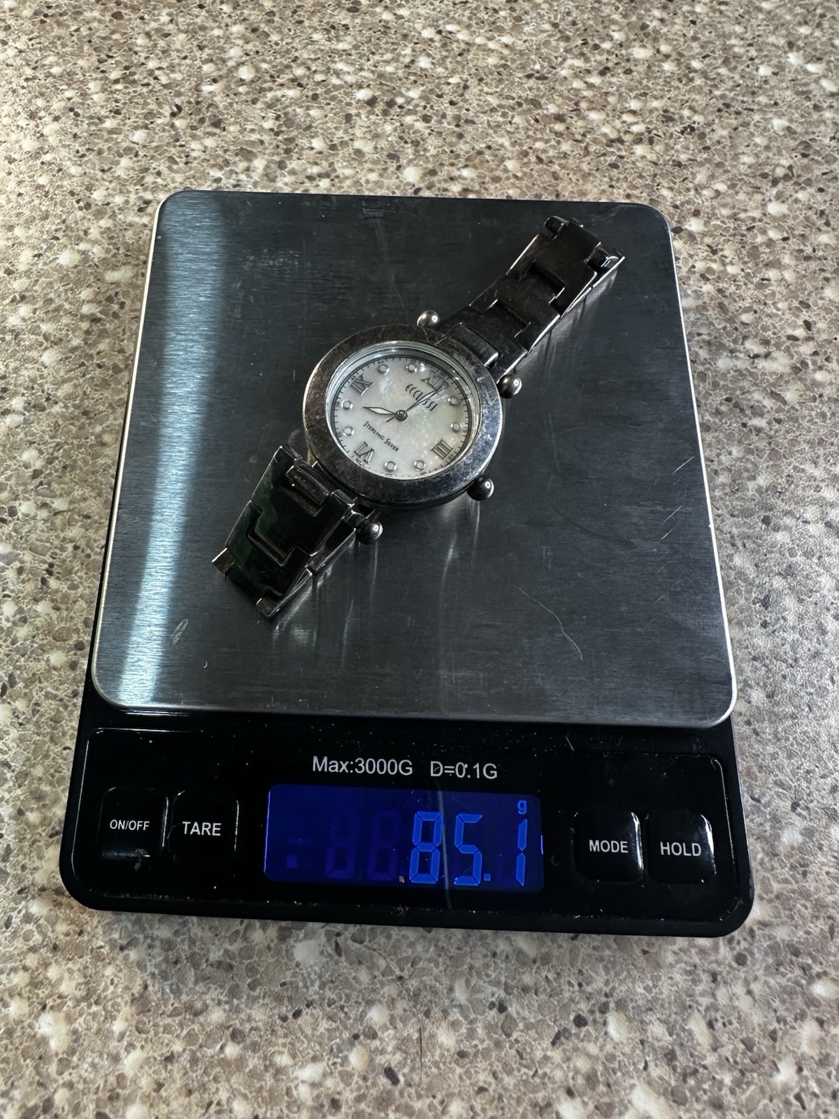 Ecclissi All Sterling Silver And Mother Of Pearl Quartz Watch 85.1 Grams