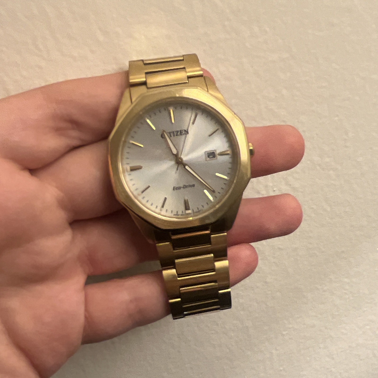 Citizen Corso Eco-Drive Gold-Tone Octagon BM7492-57A Sapphire Crystal 41 mm