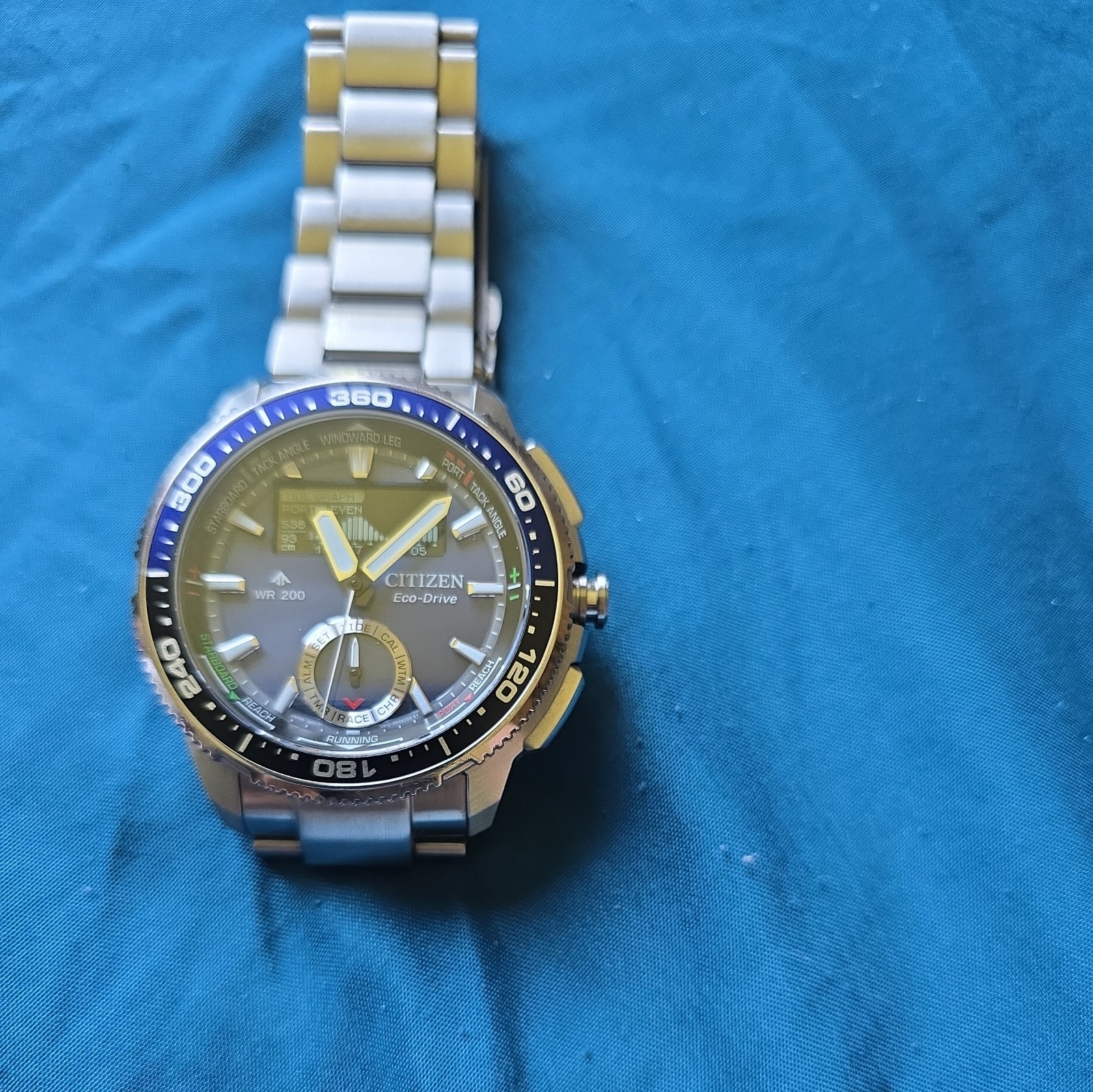 CITIZEN Promaster Marine Wave Tracker JV3006-50L Blue Dial Chronograph Watch