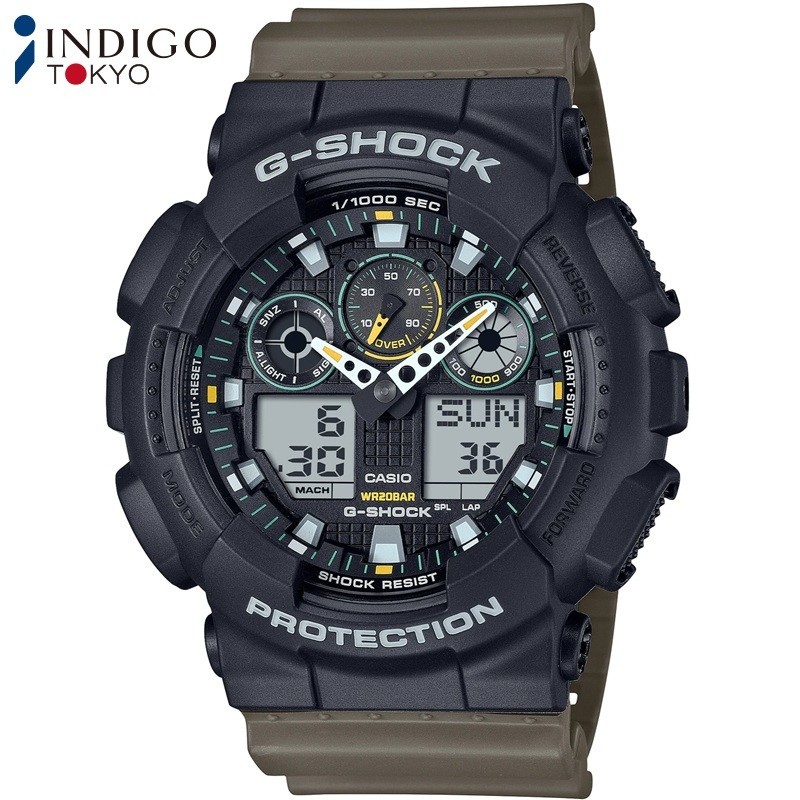 Casio G-Shock GA-100TU-1A3JF Quartz Black Dial 51.2mm Watch
