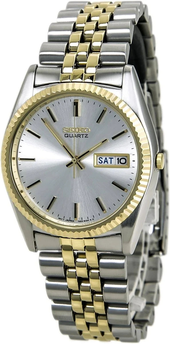 Seiko WATCH SGF204 Quartz Two Tone Day Date (NEW IN BOX) (new battery)