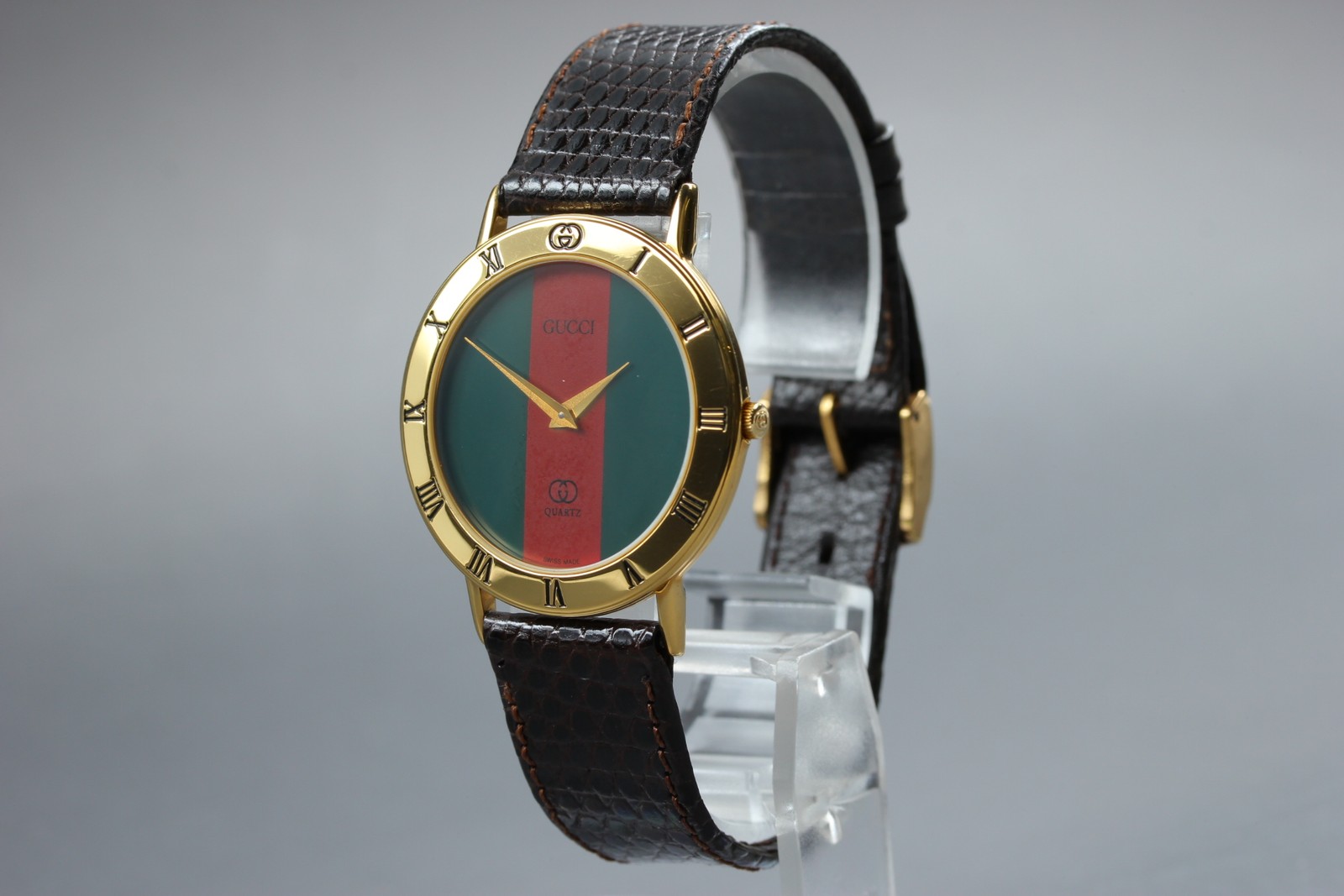 [MINT w/Case] Vintage Gucci 3000M 33mm Sherry Line Gold Round Quartz Men’s Watch