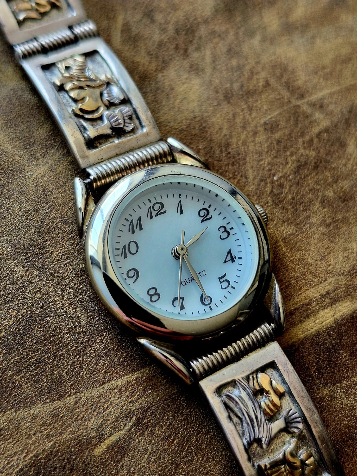 Beautiful Native Sterling Silver Ladies Quartz Watch