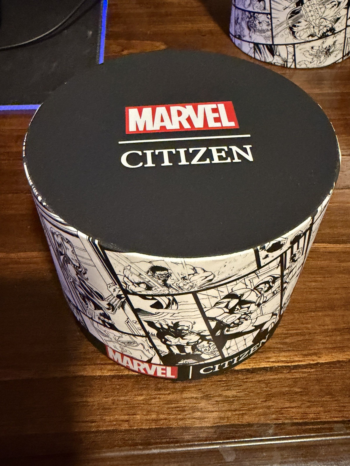 Citizen Eco-Drive Marvel Men’s Analog Quartz Watch Blue Fabric Strap Luminous