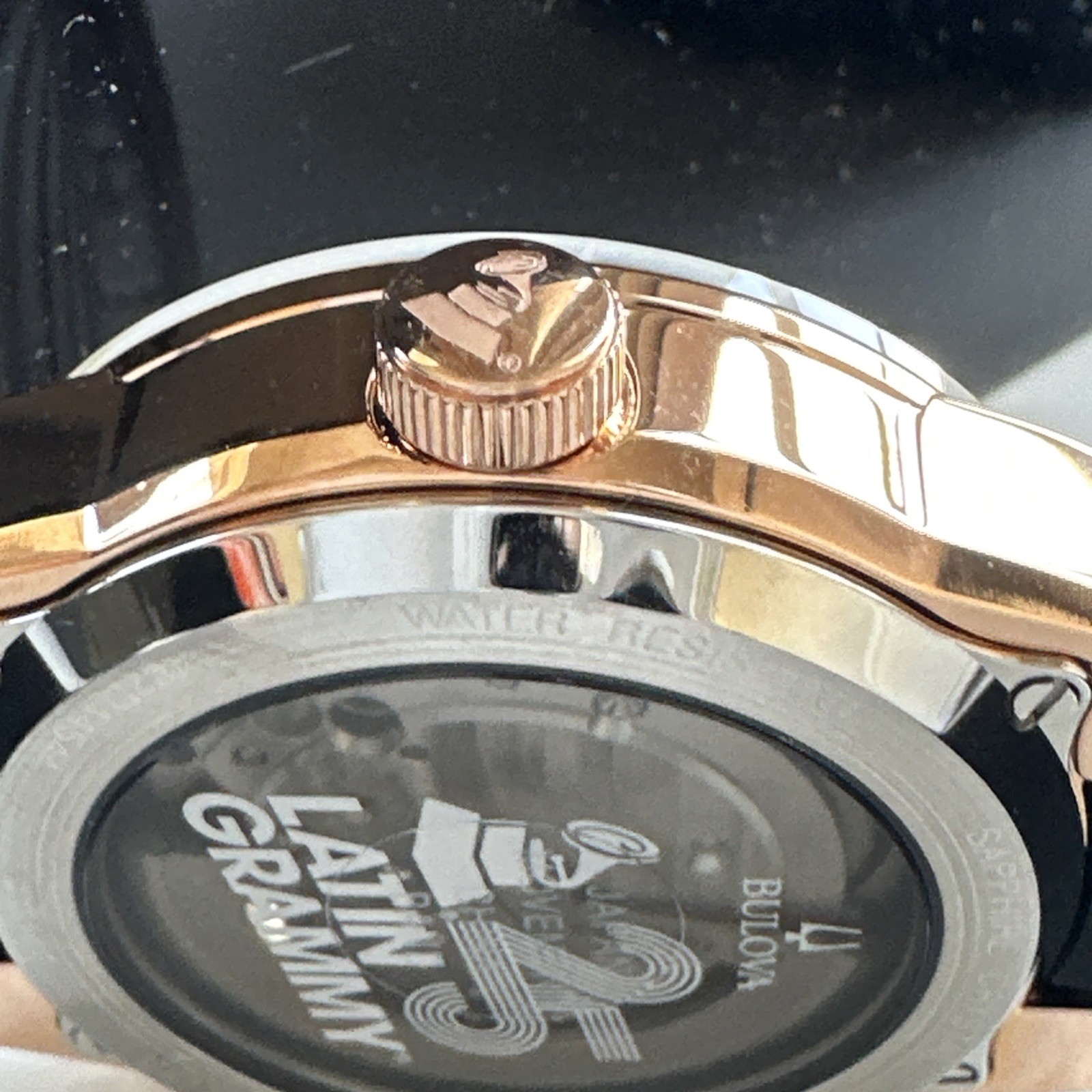 Bulova Men’s Millennia Automatic Black Silicone Latin Grammy Watch 38MM 97A186