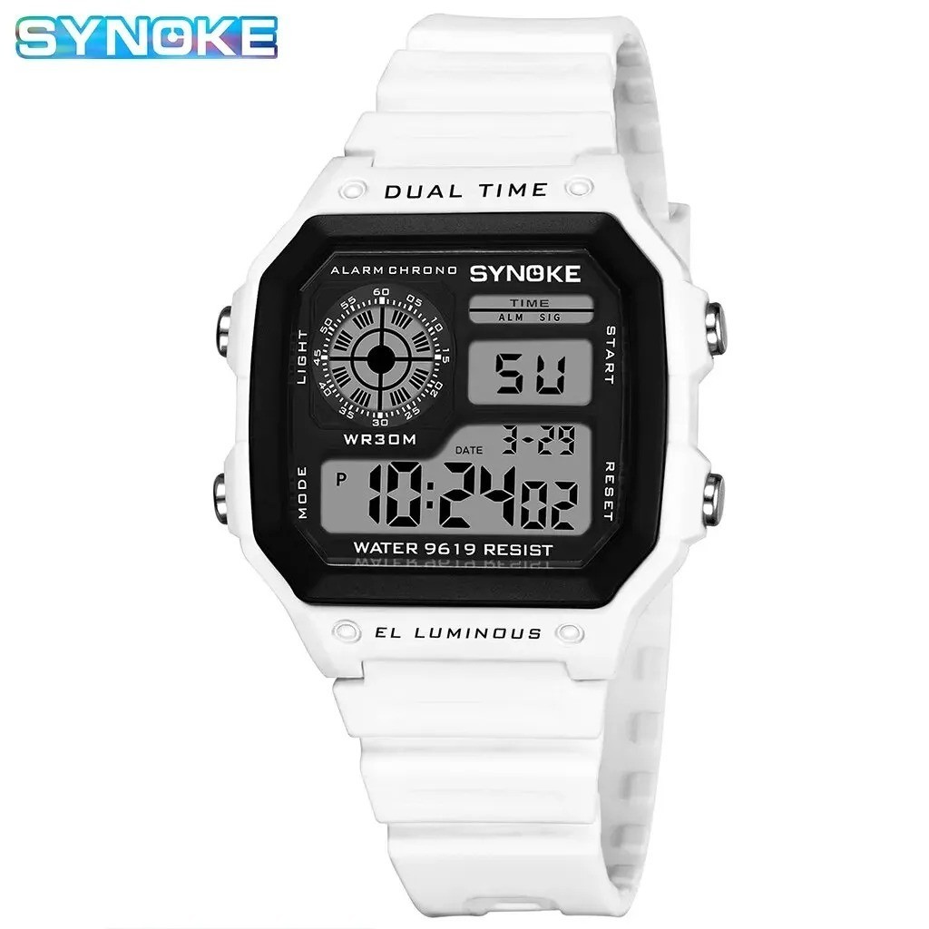 SYNOKE Military Digital Watches Men Sports Luminous Chronograph Waterproof Male