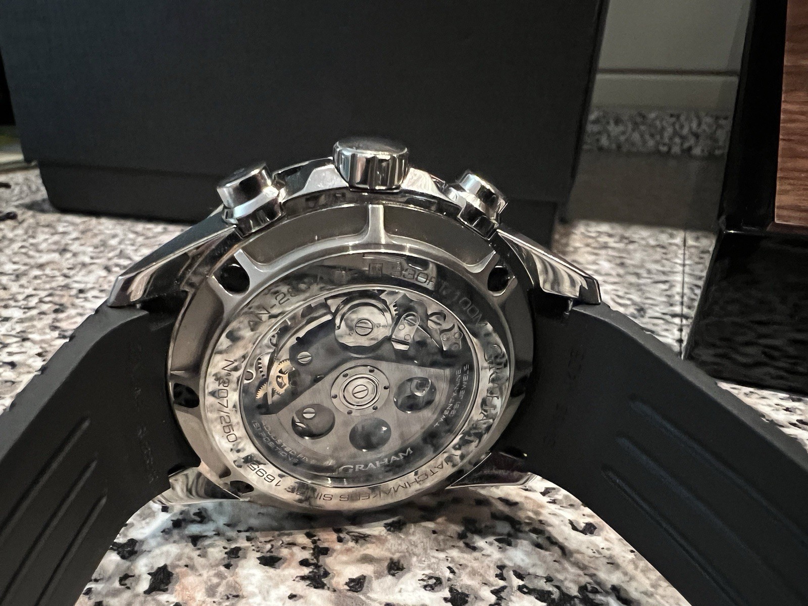 GRAHAM SILVERSTONE RS SKELETON CHRONO AUTOMATIC BRITISH RACING GREEN