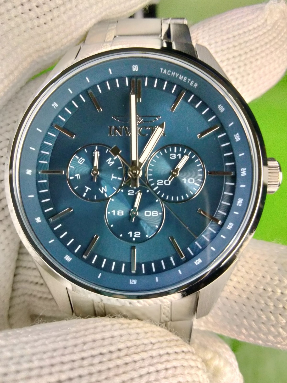 Invicta Specialty 49950 Blue Dial Stainless Steel Men’s Quartz Watch 44 mm 100 M