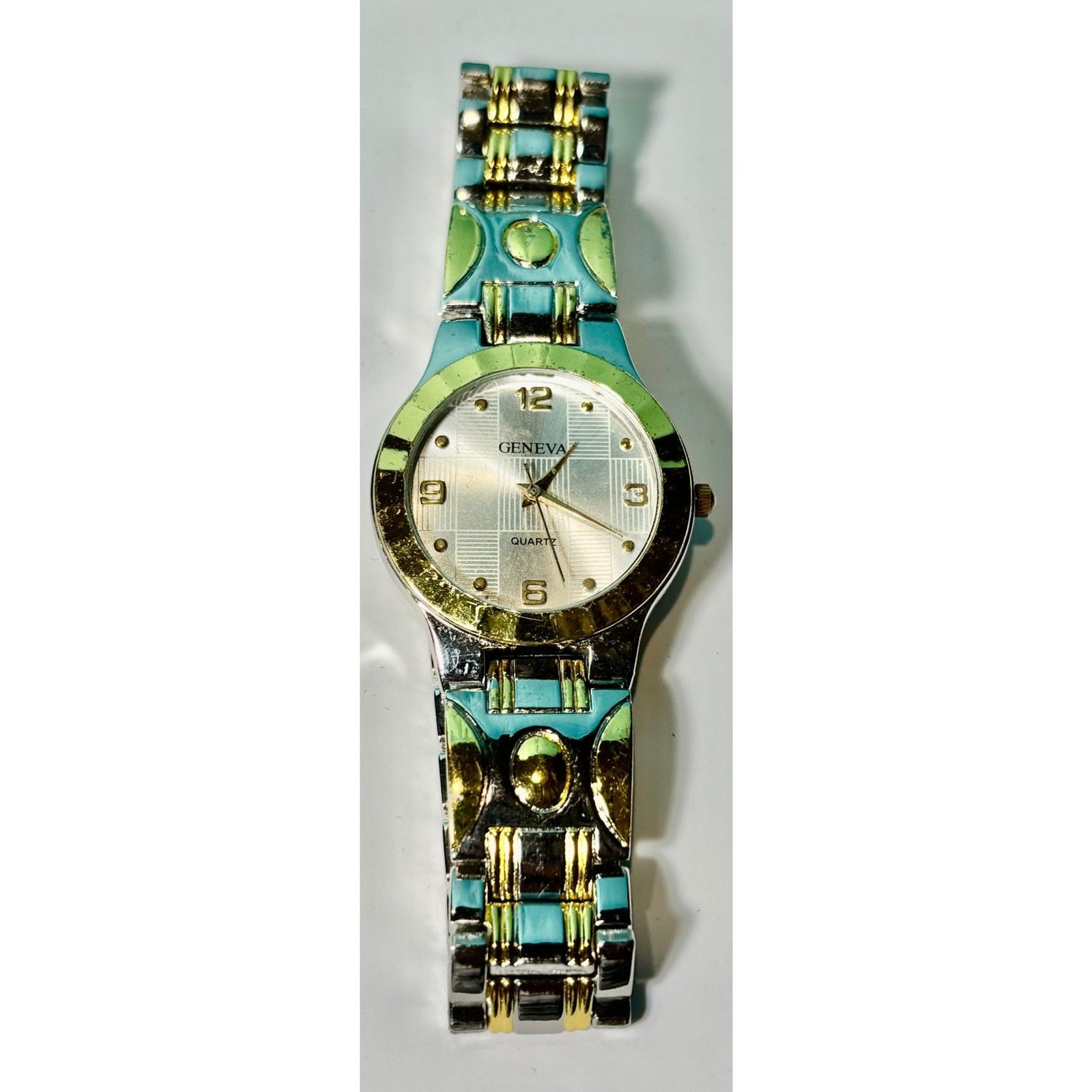 Stunning Two-Tone Geneva Quartz Watch – Fresh Battery!