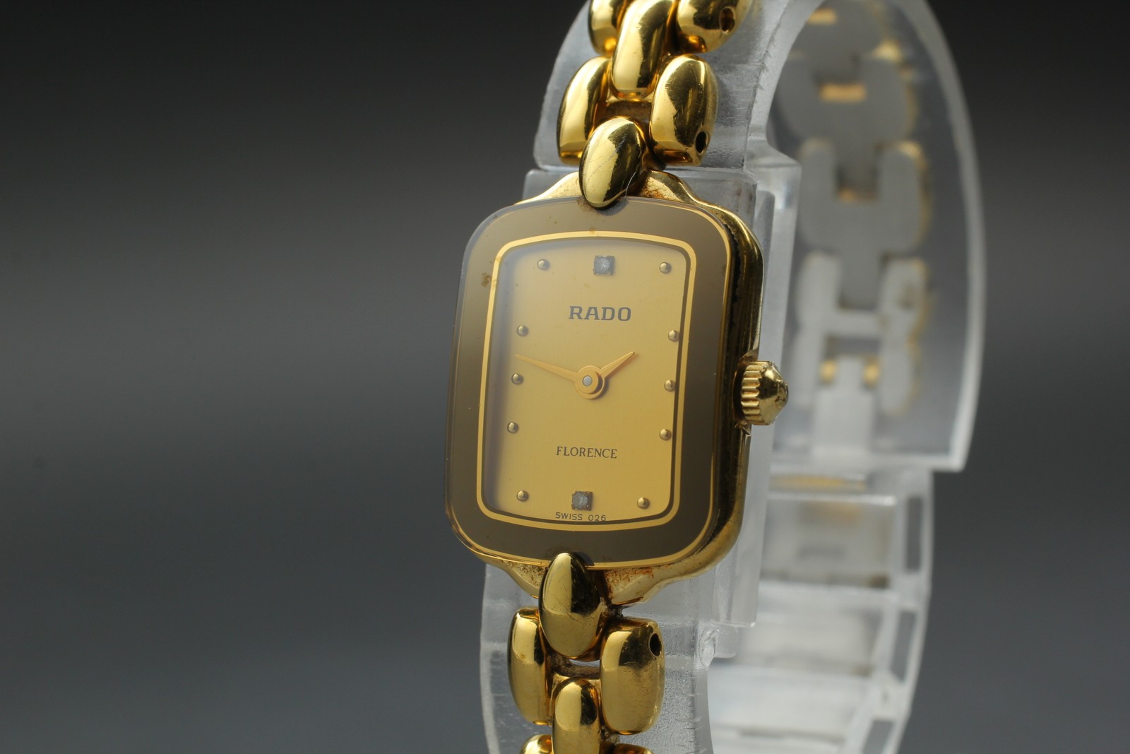 Vintage *Near MINT* RADO Florence 153.3667.2 Gold Quartz Womens Watch From JAPAN