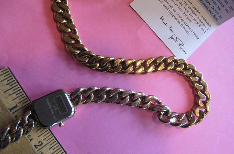 Joan Rivers Watch Double Wrap GT Curb Link 25th Anniversary Vintage W Box FREE H