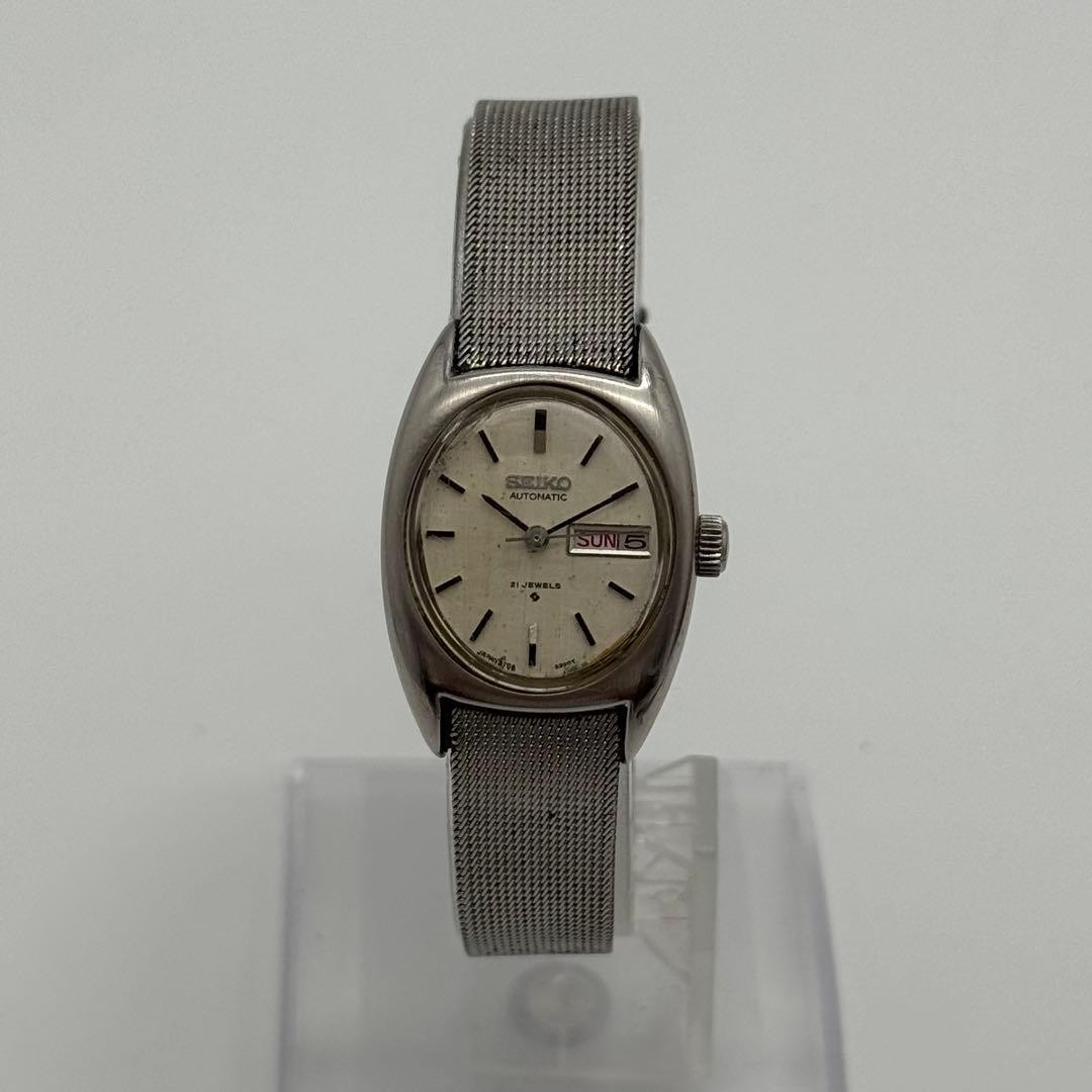 Working condition SEIKO automatic winding day-date oval ladies’ watch, 21 je