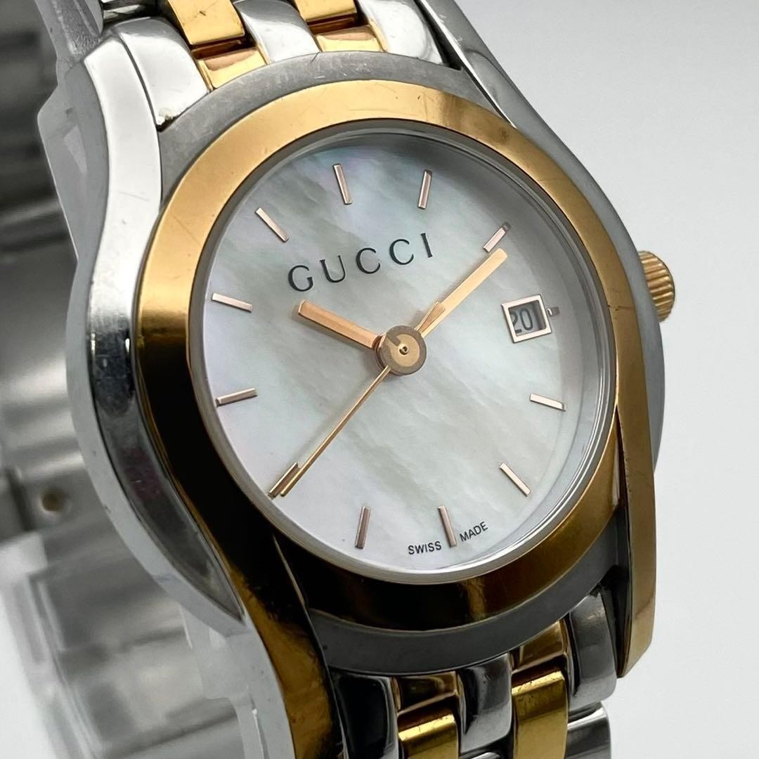 Gucci 5500L Shell Dial Gold Combination Quartz Women’s Watch Japan 071706