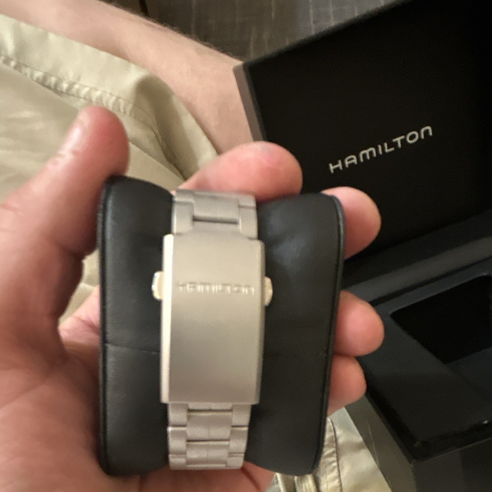 Hamilton Khaki Field Automatic 38mm Black Dial Steel Bracelet Swiss 100m Box