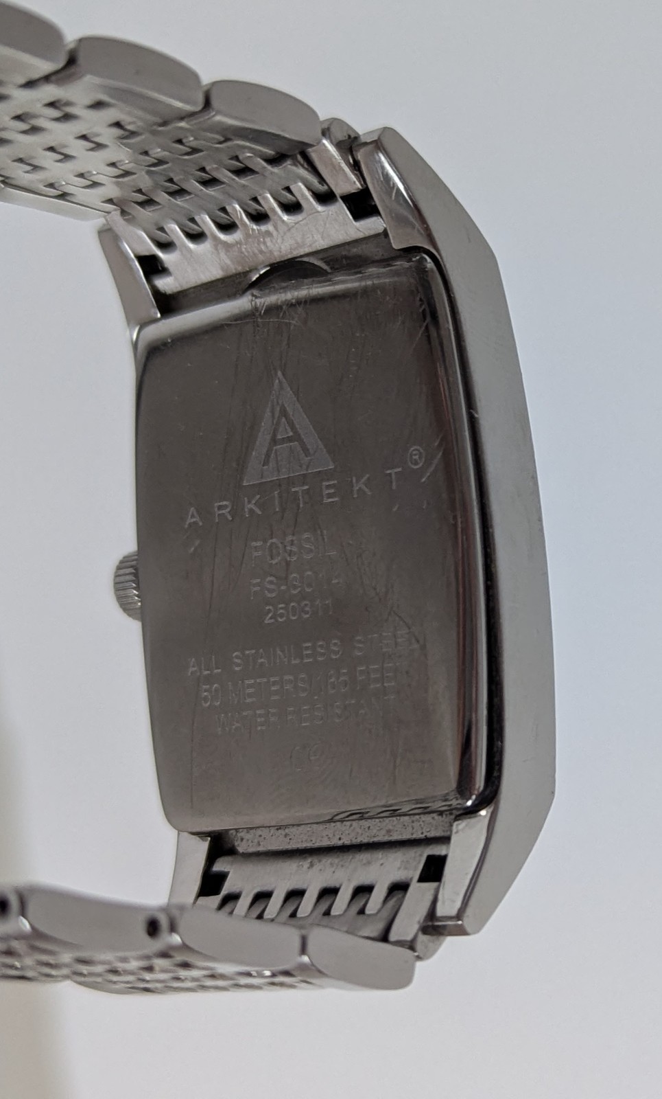Fossil Arkitekt FS-3014 Men’s Stainless Steel Quartz Watch Black Dial Date