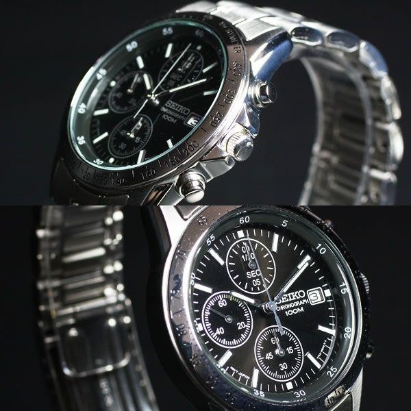 SEIKO SND367P1 Quartz Chronograph Men Watch Stainless Steel Overseas Model Japan