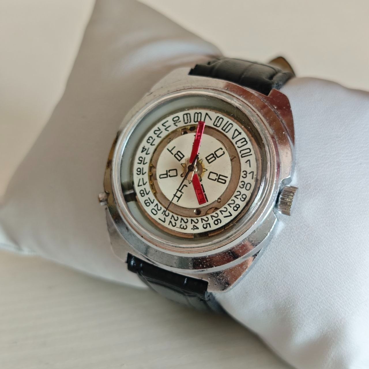 Wristwatch Raketa Skeleton Vintage Steampunk Style Soviet