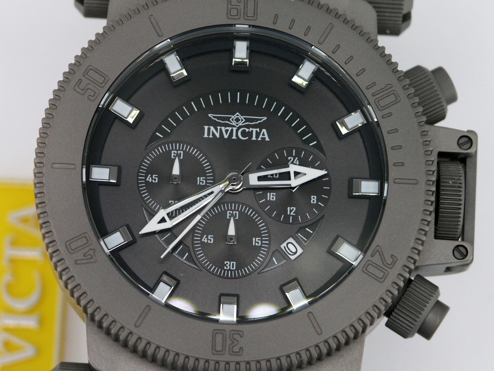 NEW INVICTA 48221 COALITION FORCES ALL TITANIUM BLACK CHRONOGRAPH WATCH 51MM