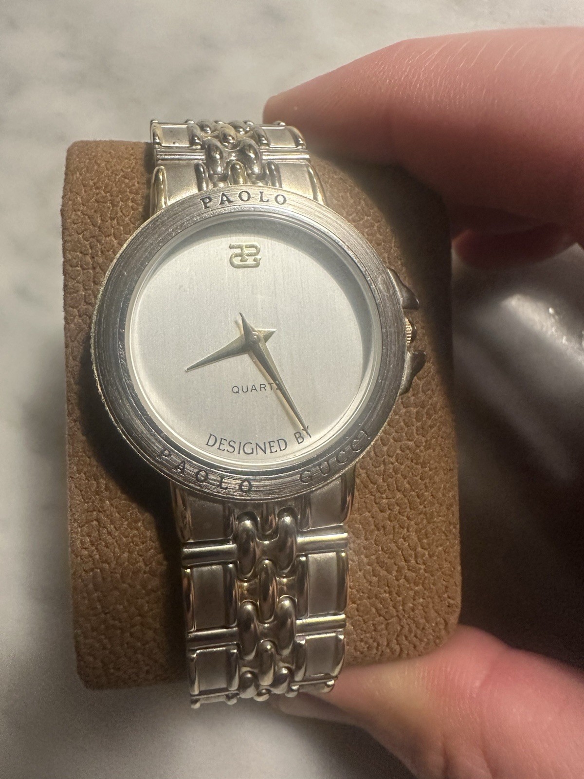 Vintage Paolo Designed By Paolo Gucci Elegant Two-tone Wristwatch – new Battery