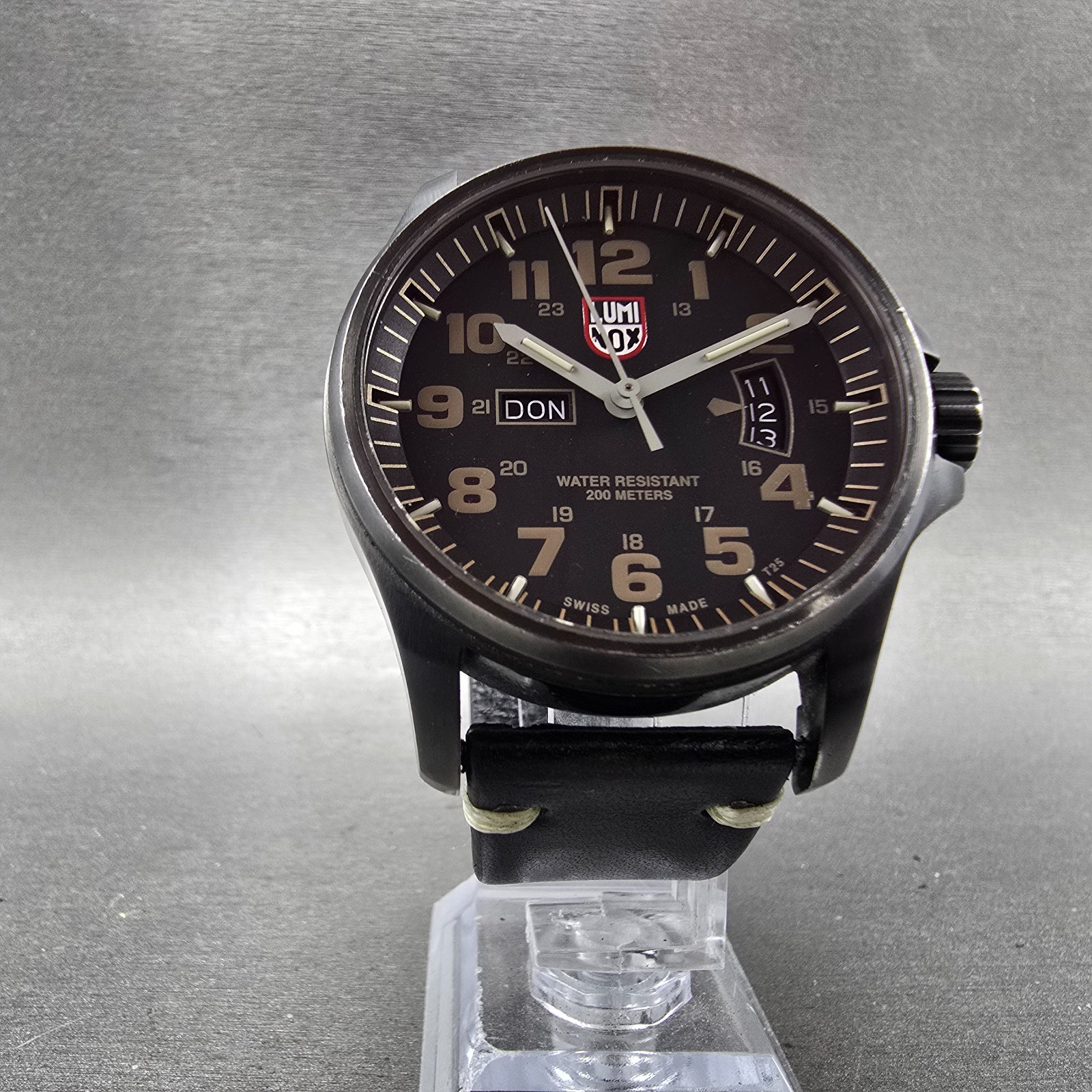 Luminox Atacama Field Watch Men 43mm Black Dial Black Tone Daydate Round New Bat