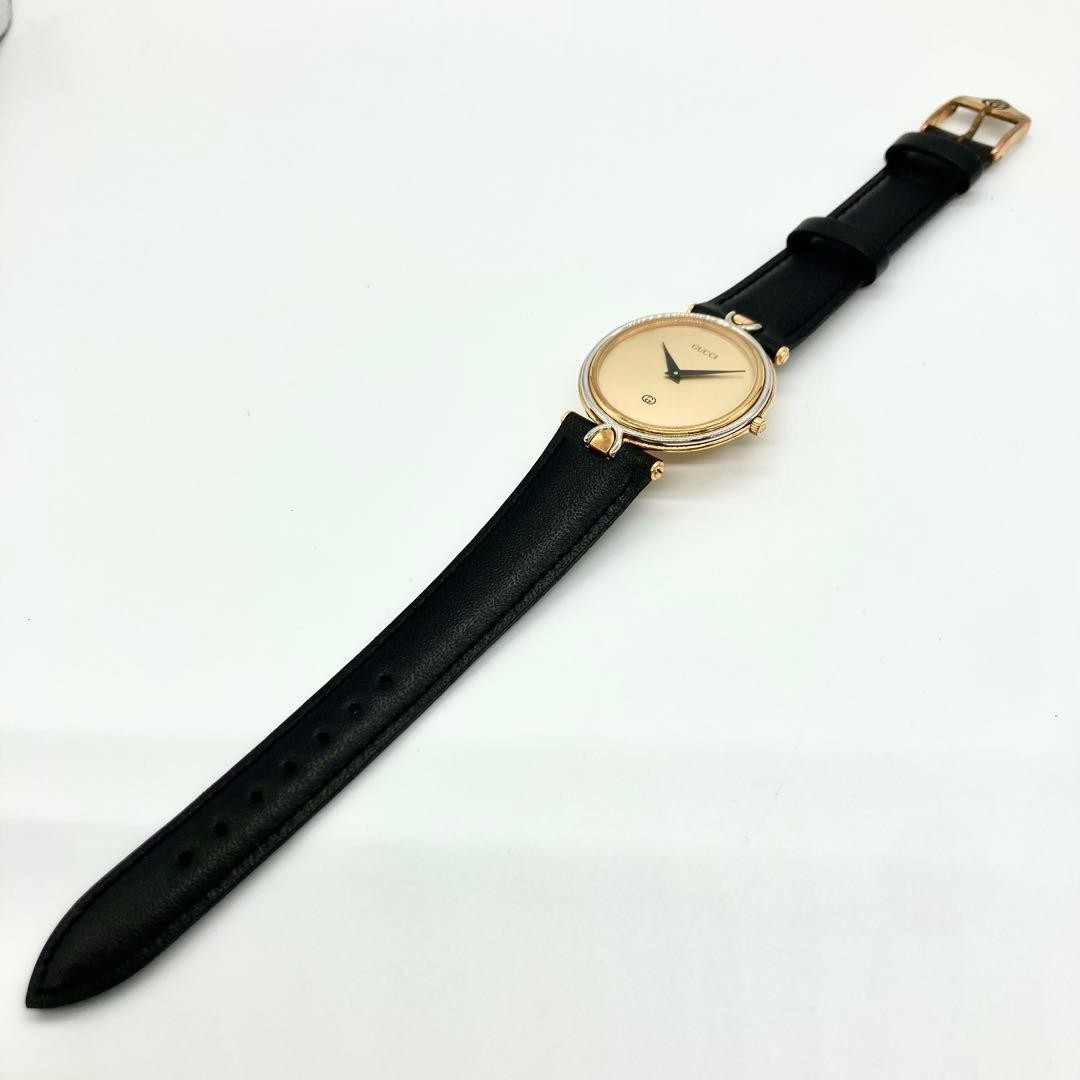 Gucci Working 4500M Combo Gold Dial Silver Men’s Wristwatch