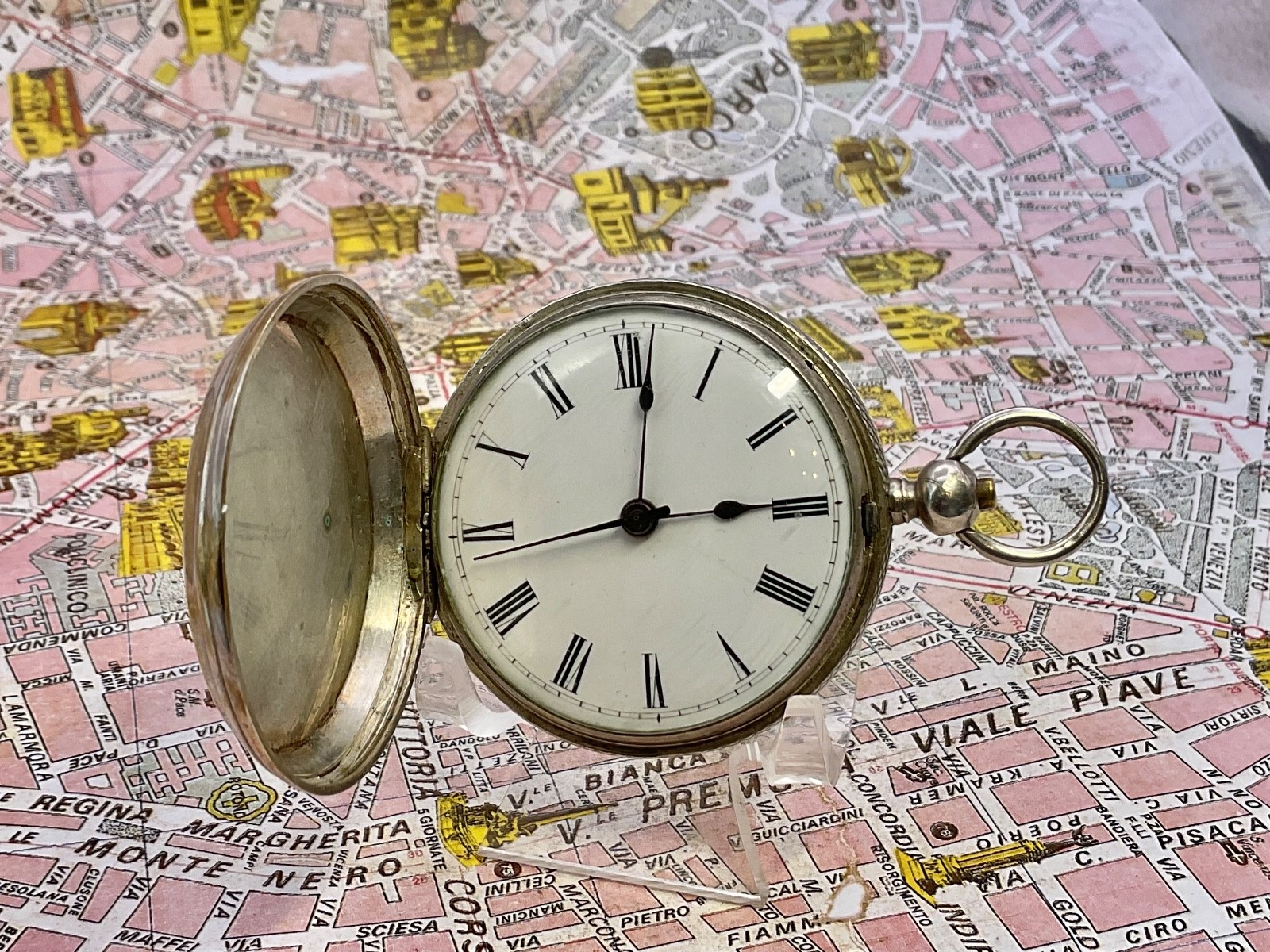 Duplex . Silver Metal Soaps. 1870 . POCKET WATCH