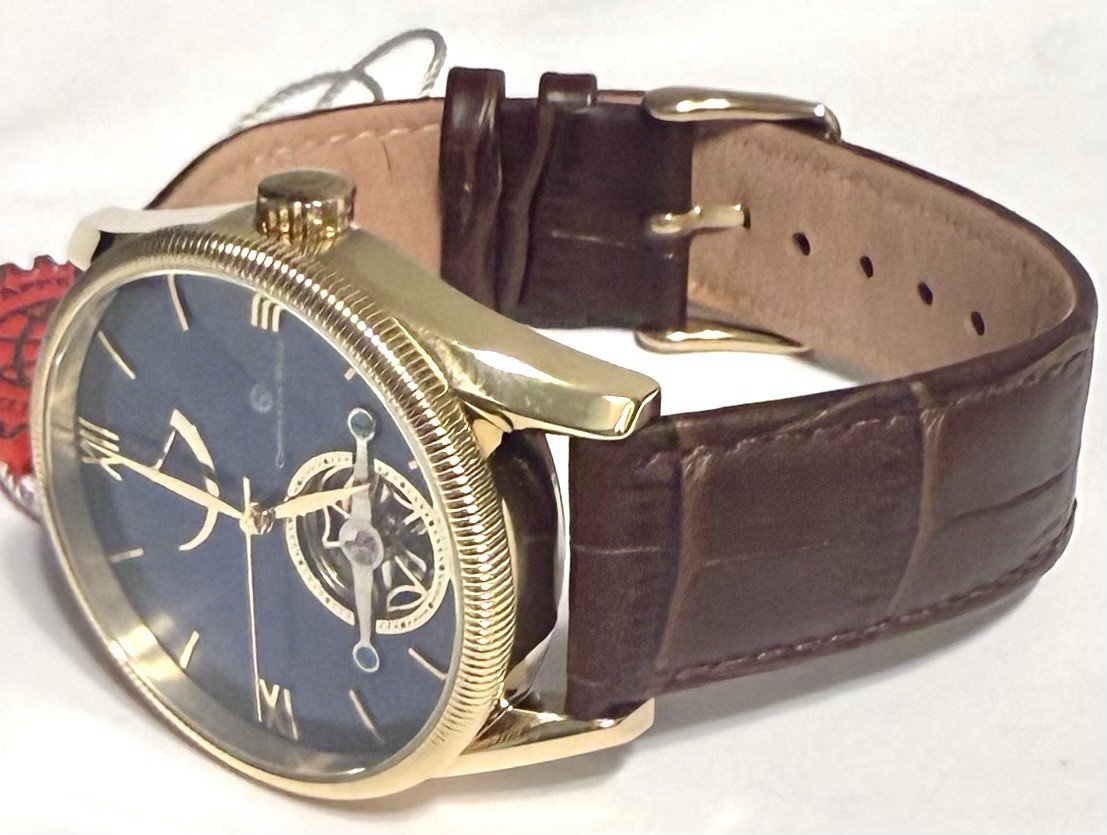 44mm Milled Goldtone Bezel | LE#201/700 | Power Reserve | Constantin Weisz Watch