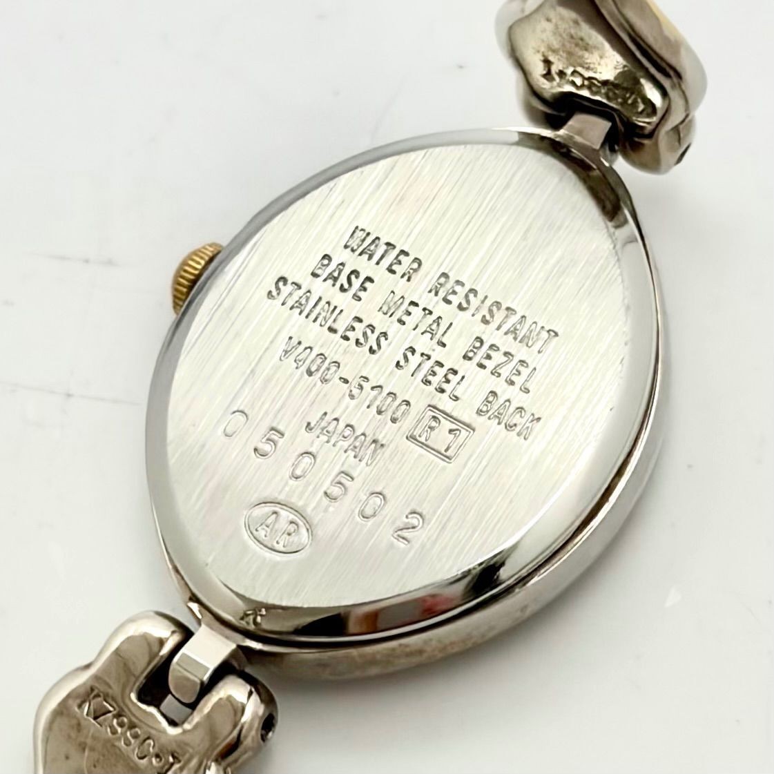 Seiko Alba V400-5100 Oval Ladies Watch 4P Colour Stone Dial New Battery