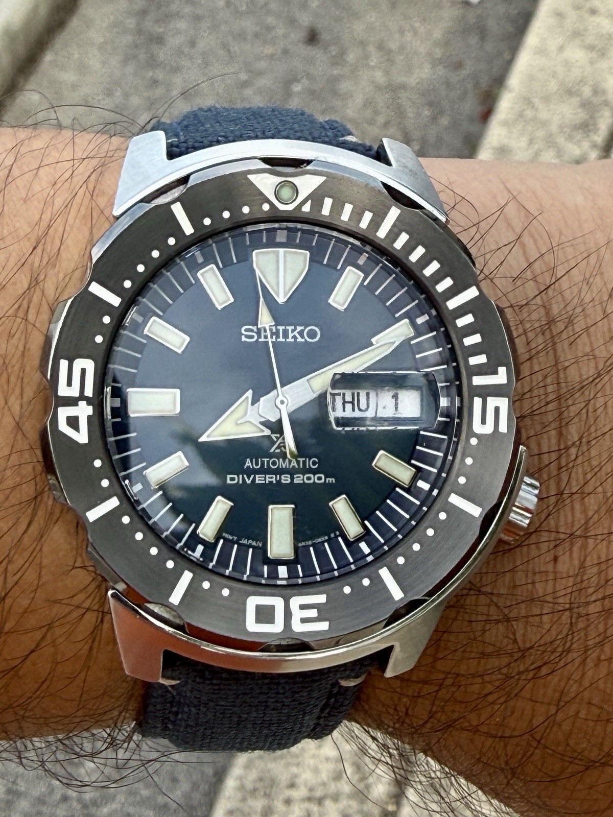Seiko Monster SRPD25 – Prospex Automatic Diver 200m Blue Dial