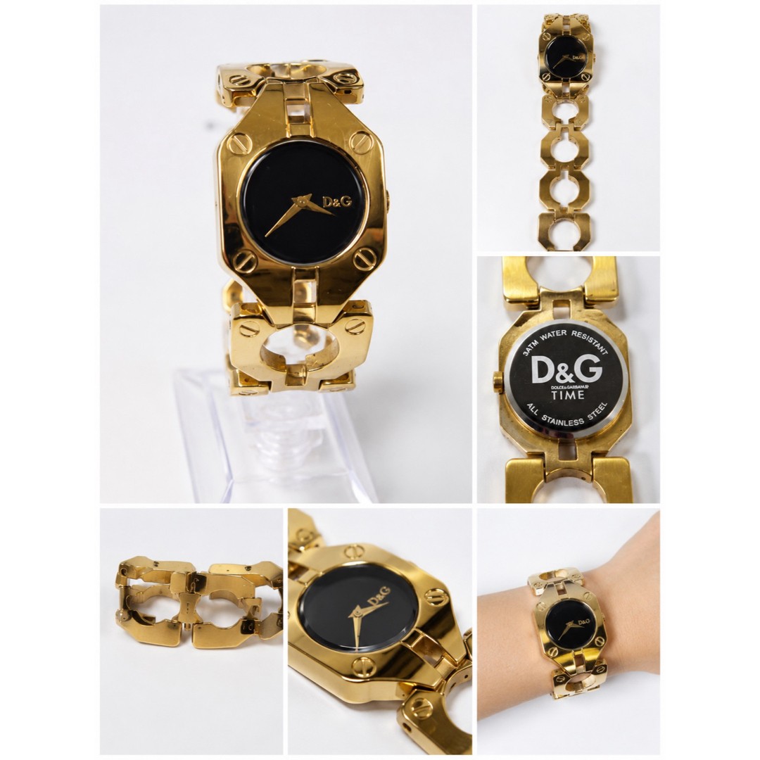 D G Dolce Gabbana Ladies Watch Gold Color Battery Dead As Is