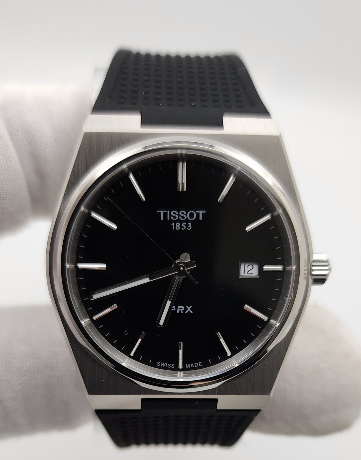 TISSOT PRX 40MM Black Dial Rubber Strap Watch T137.410.17.051.00