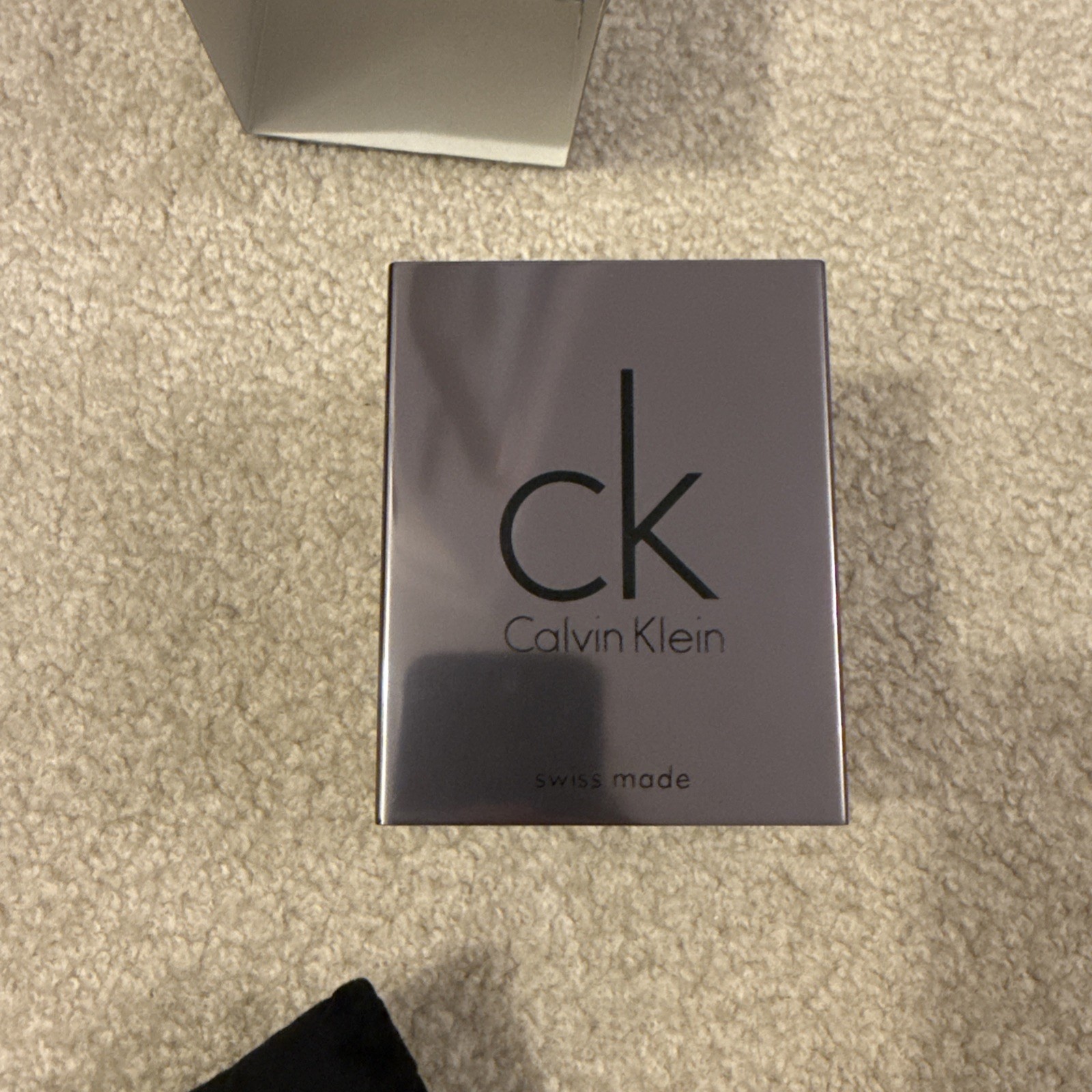 Calvin Klein Swiss Made Quartz Analog Wristwatch Steel Mesh White Dial 31mm