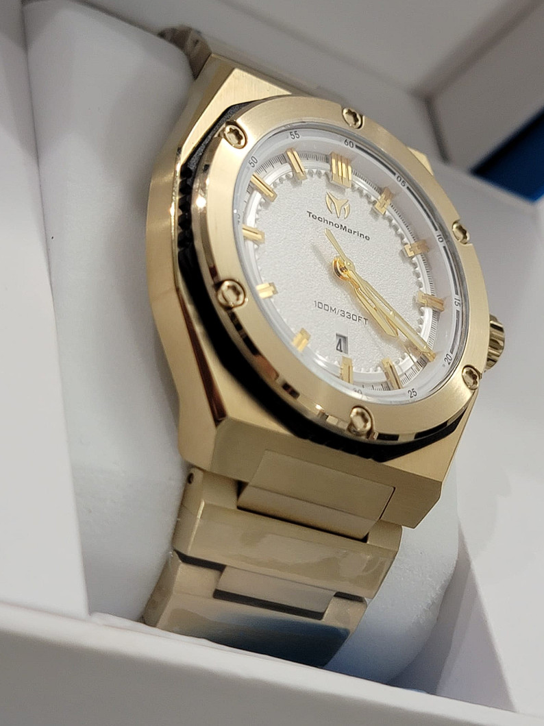 🔥 NEW TechnoMarine TM-416077 Men’s Coral Legacy GOLD 45mm Watch 🔥