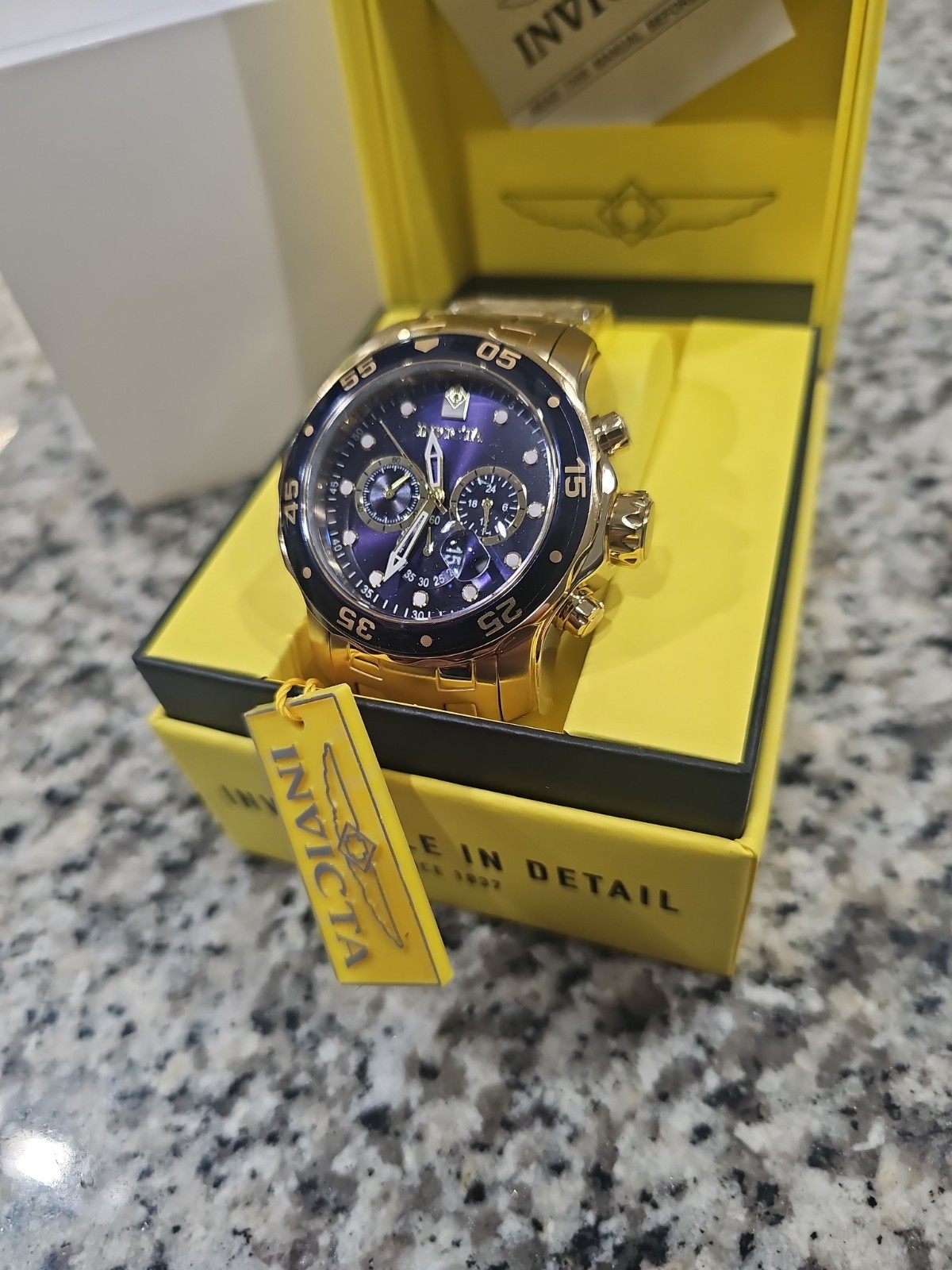 Retail $329.00 Invicta Pro Diver SCUBA Men’s Watch – 48mm, Gold (0073)