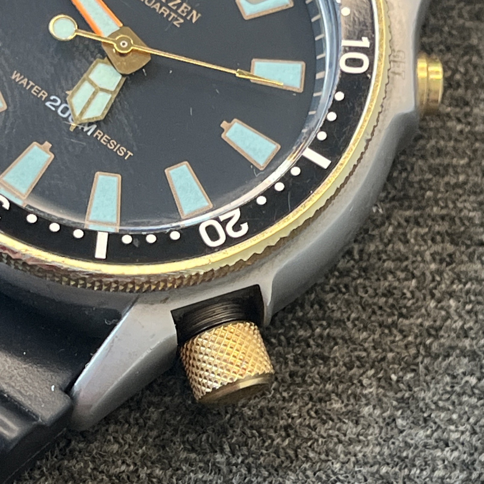 Vintage Citizen C021 087372 Y Promaster Aqualand Divers Men’s Watch, Needs Work