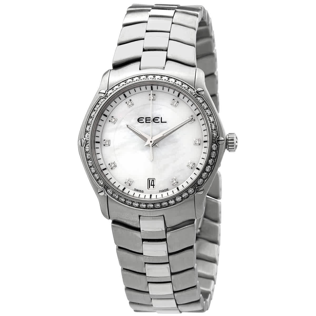 Ebel Classic Sport MOP Dial Diamond Bezel Ladies Watch 1215987