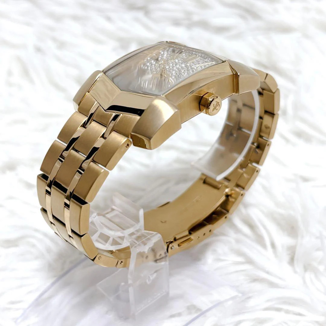 AVALANCHE CRYSTAL CARTER RICARDO Quartz Gold Stainless Steel Diamonds Swarovski
