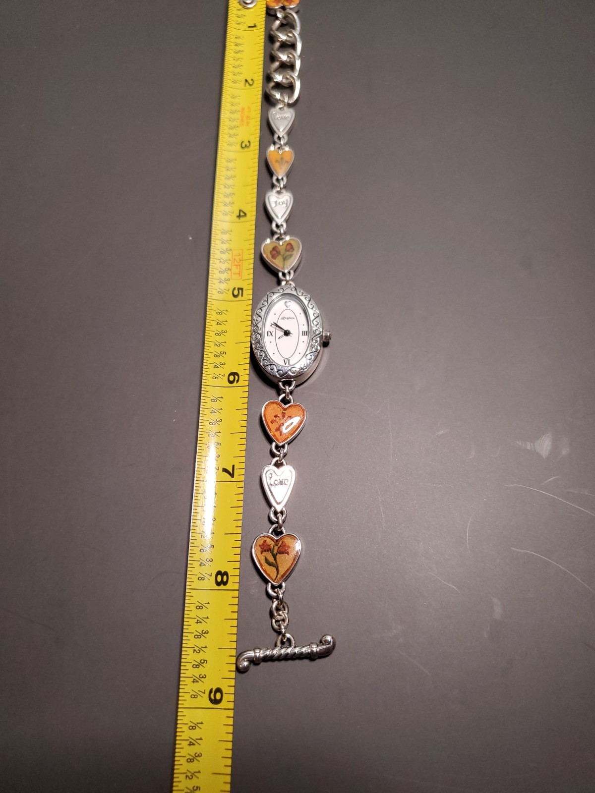 Brighton Picadilly Heart Watch 8 Charms In Wristband Multi-Color Hearts – NEW