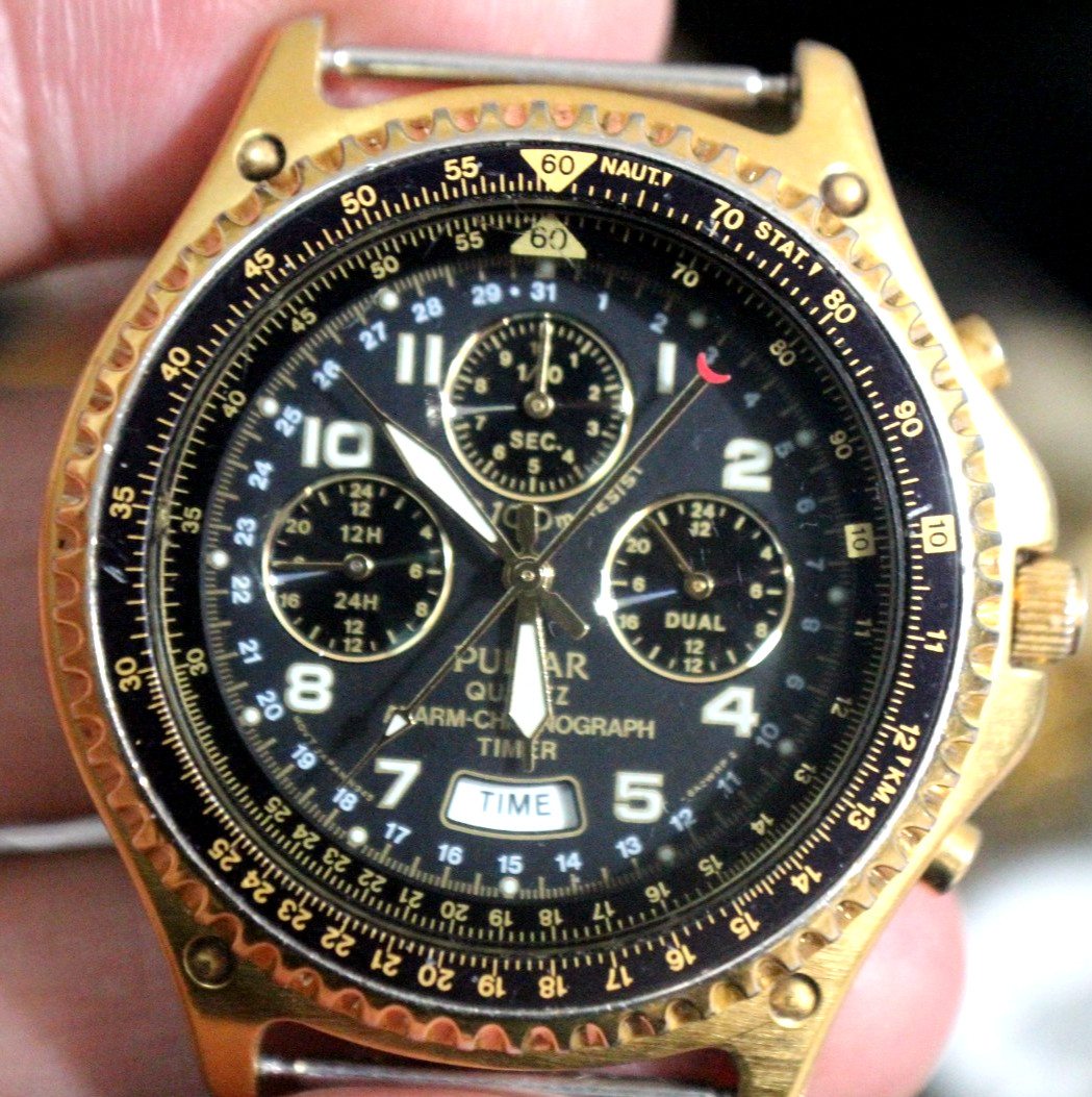 Vintage PULSAR Multi Function Quartz Men’s Watch N945 – 6A20