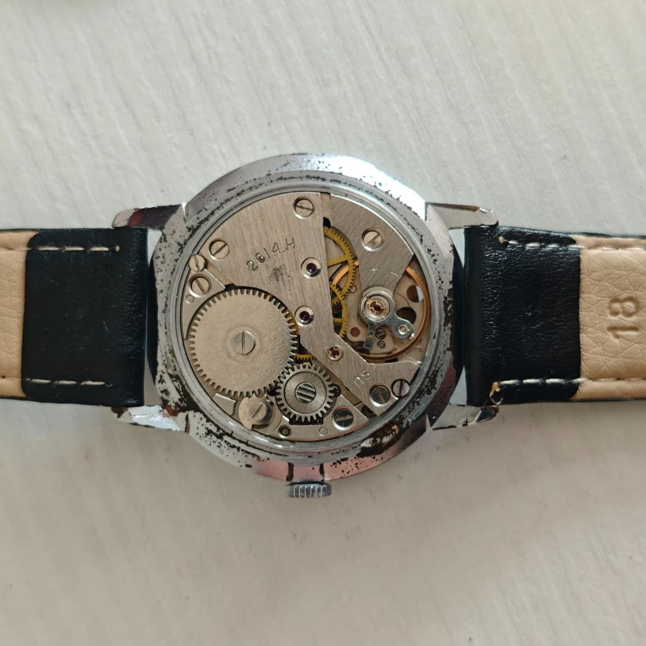 Wristwatch Raketa Skeleton Vintage Steampunk Style Soviet